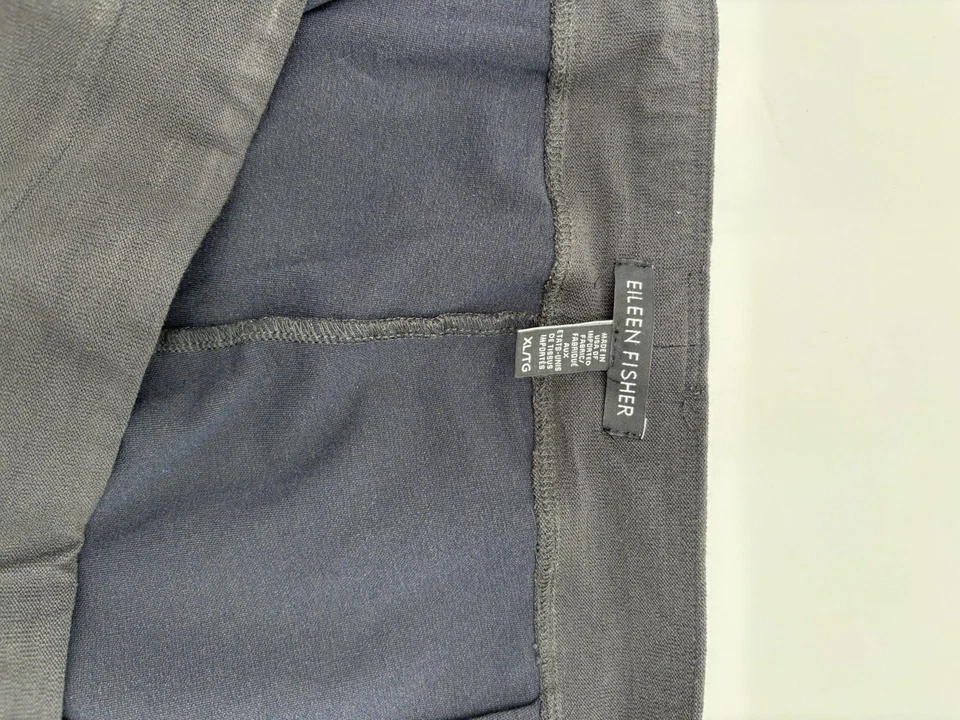 Pantalones de punto para mujer Eileen Fisher negros XL mezcla de viscosa tobillo elástico  Foto 2 de 4