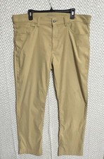 Eddie Bauer Mens 38x32 Tan Travex Horizon Guide Chino Hiking Pants Nylon Stretch