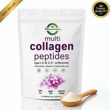 Collagen Peptides Powder for Women Hydrolyzed Collagen Protein Types I & V,X 2LB