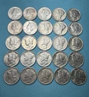 Lot of 25 1944-S Silver Mercury Dimes. AU Preserved 50+ Yrs Private Collection