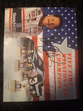 DALE EARNHARDT Five Time Winston Cup Champion SIGNED 8x10