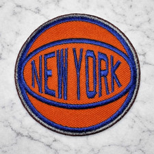 NEW YORK KNICKS NBA EMBROIDERED IRON ON PATCH 3" ROUND FREE SHIPPING  TRACKING