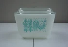 Pyrex Amish Butterprint Turquoise Refrigerator Dish W/Lid 0501 Small Vintage EUC