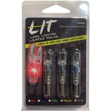 🏹 Flex Fletch LIT Lighted Arrow Nocks .166 Green 3 pk.