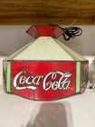Vintage Tiffany Style Stained Glass Coca-Cola Hanging Light.