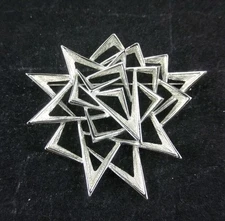 2.5" Emmons Vintage Atomic Modernist Starburst Brooch