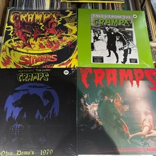 THE CRAMPS 4 RECORD LOT ! Vinyl Colored