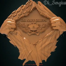 3D stl file relief USA military Badge for CNC router cnc machine milling