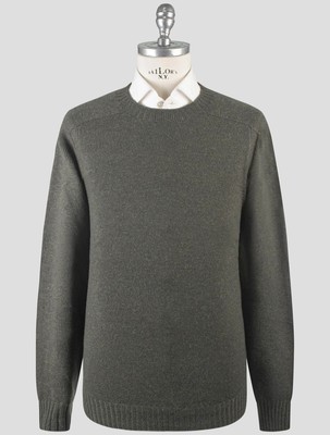 Gran Sasso Green Virgin Wool Sweater Crewneck GS510 Man
