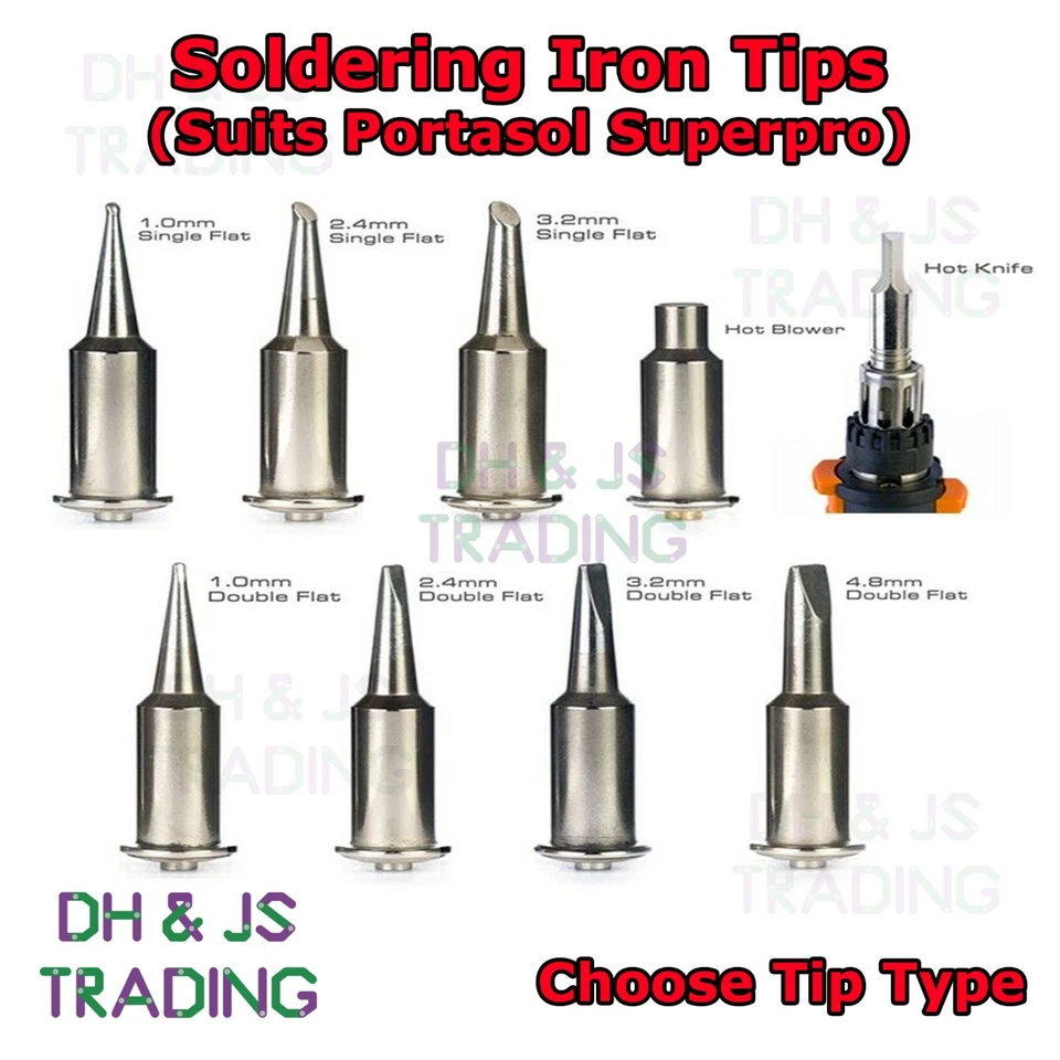 Gas Solder Tips - Ends For Portasol Soldering Iron Portasol Superpro (All Types)