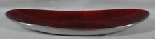 SIMPLY DESIGNZ ORGANIC ALUMINUM & ENAMEL RUBY RED 16 5/8" LONG SERVING TRAY~DISH