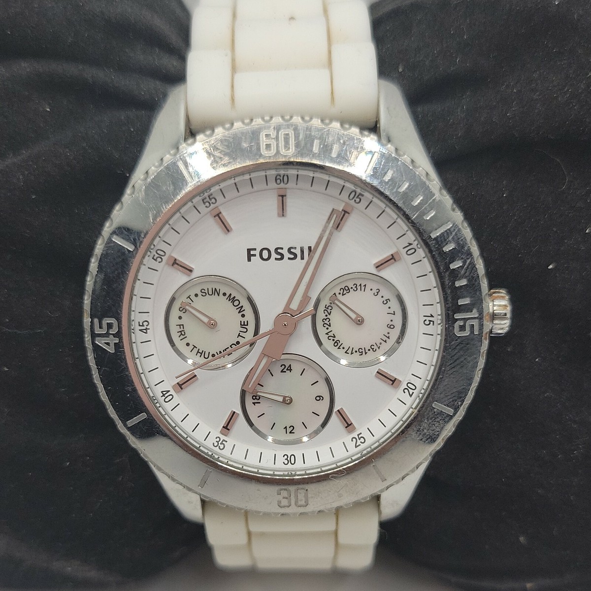 Fossil Women\'s Quartz Watch with Silicone white Fossil Silicone Watch - Men main image 4