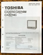 Toshiba CX2014 C2014M CX2014C TV Television Service Manual Original 