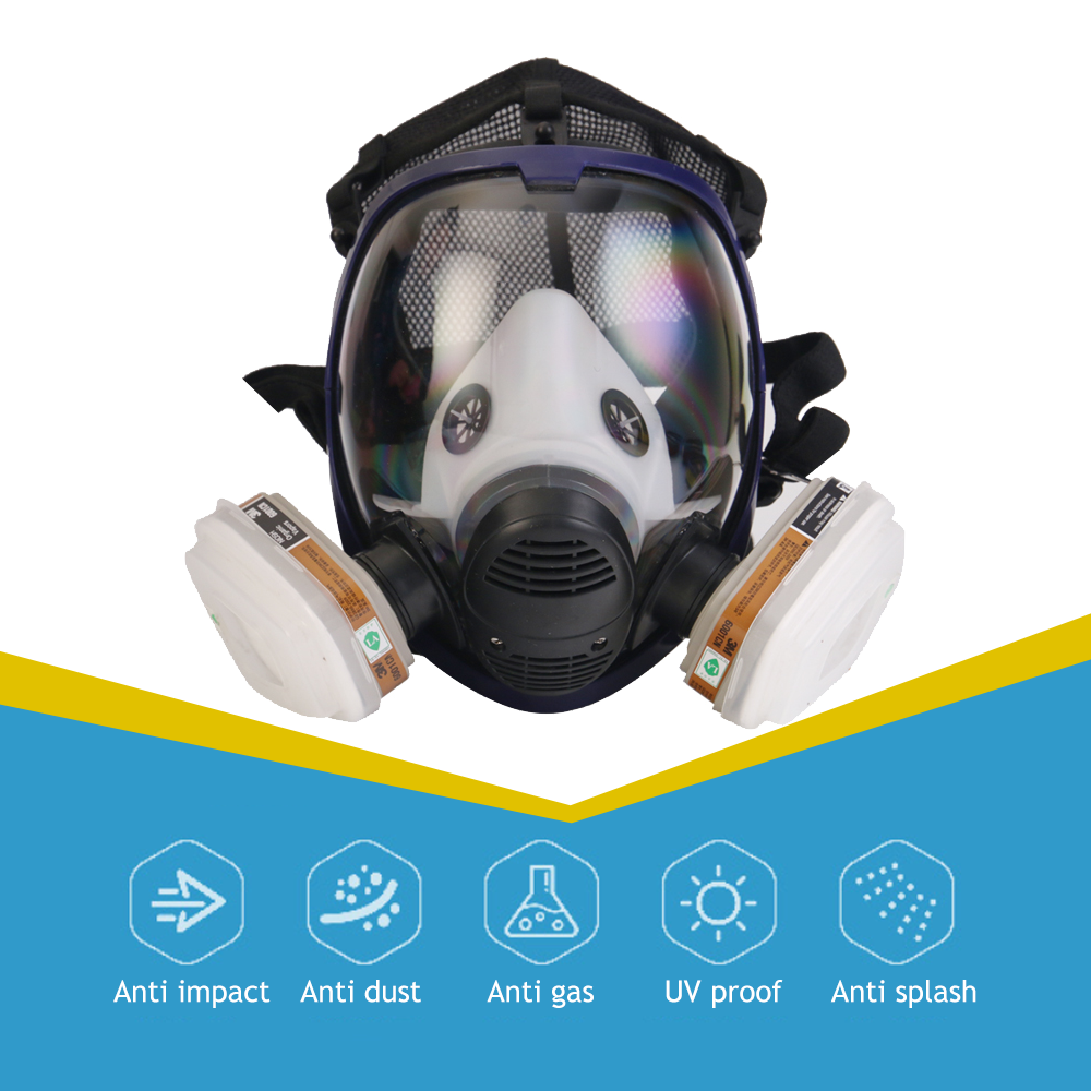 Atemschutz Vollmaske - Wiederverwendbar Mit Filtern Für Lackieren