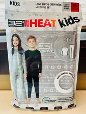 32 DEGREES HEAT KIDS-LONG SLEEVE CREW NECK + LEGGING BASE LAYER SET  M 8/ 10