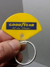 2 Vintage GOODYEAR Rubber & Tire Co Keychain Goodyear