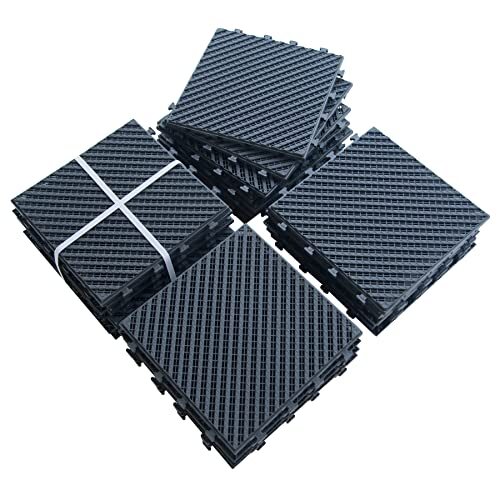 Domi Interlocking Deck Tiles Pack Outdoor Flooring, 12"x12" 27pcs 27