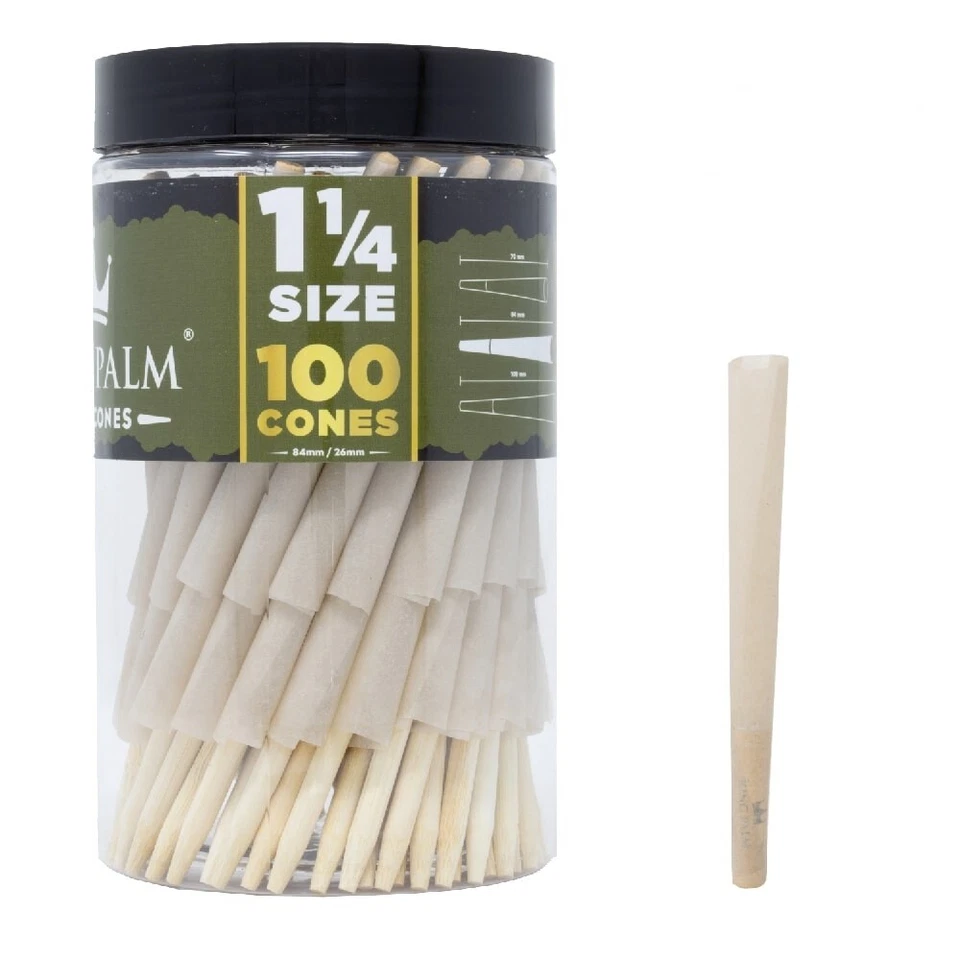 King Palm | Tamaño 1 1/4 | Conos preenrollados tiene capacidad para 0,75 gramos | Paquete de 100 tubos Foto 2 de 4
