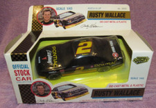 1992 Rusty Wallace 1:43 Scale Diecast Toy Car - Road Champs NASCAR Pontiac