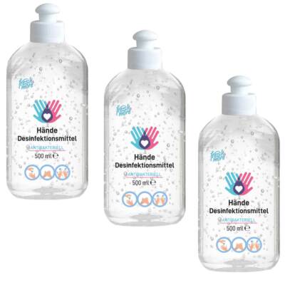 Fresh & More Desinfektionsmittel Antibakteriell Für Hände (3er Pack) 500ml