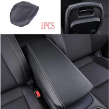 Black Leather Middle Console Armrest Box Cover Fit For Toyota Venza 2021-2022