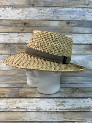 Dorfman Pacific Genuine Raffia Straw Sun Hat Unisex Size S/M Summer