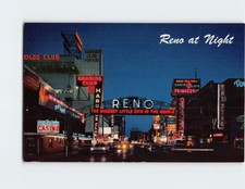 Postcard Night The Reno Arch Gateway Casino Hotel Nevada USA North America
