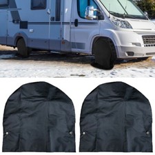 Caravan Tyre Cover Set of 2 Weatherproof Wheel Protection for All Seasons