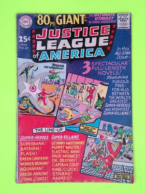 Justice League of America #39 Vol. 1 1965 DC Comics Low Grade Comic Book A71-61