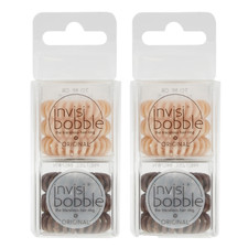 Image of Invisibobble ORIGINAL Traceless Hair Ring Band Pain Free Bobble Duo Pack 12 PACK