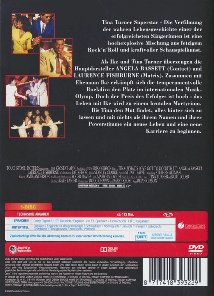 Tina - What's Love Got To Do With It (1993)[DVD/Neu/OVP] Biopic von Tina Turner - Bild 2 von 3