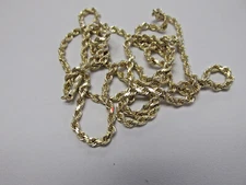 30 inch 3 mm Diamond Cut Rope Chain Necklace 100% 14k Solid Gold   MAKE OFFER  