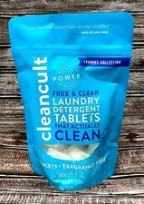 Cleancult Laundry Detergent Tablets Frangrance-Free 18 Tablets 12.7 oz. NEW!