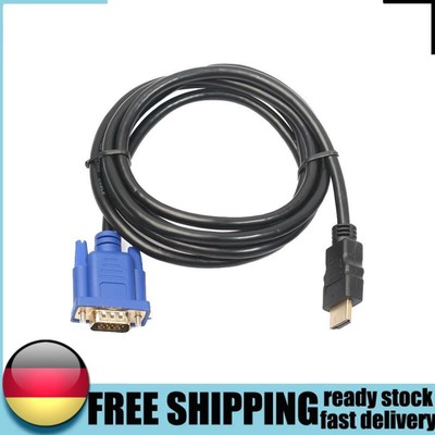 HDMI-compatible Gold Male To VGA HD Male 15Pin Adapter 1080P Converter Cable 6FT