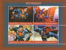 SUPERMAN FUMETTO IMMAGINI 2018 MNH FOGLIO FRANCOBOLLI