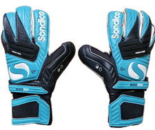 SONDICO MENS NEOSA DUAL GOALKEEPER GLOVES SIZE 9 TRAINING BLUE / BLACK / WHITE