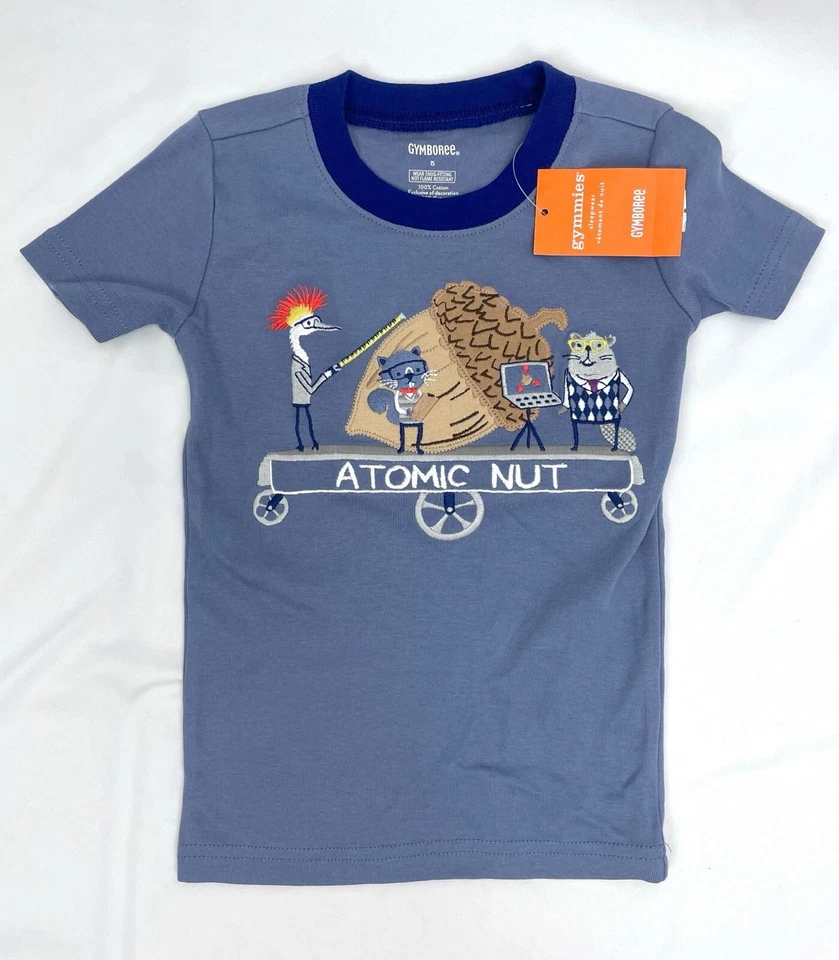 Nuevo Gymboree Talla 5 Gymmie PJ Set “Atomic Nut” Bellon Science Pantalones Manga Corta Foto 2 de 4