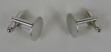 72 Silver Metal CUFF LINKS Blank 15mm Pad / Backs 6 dozen CuffLinks Findings