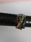 Genuine Red Yellow Blue & Green Diamonds!  Diamond Ring  SIZE 6  UNISEX Design — photo 5
