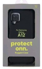 Protect Onn. Rugged Phone Protection Case For Samsung Galaxy A12 - Black NIB