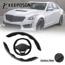 15 Carbon Fiber Car Steering Wheel Cover Leather For Cadillac Escalade Cts Ats