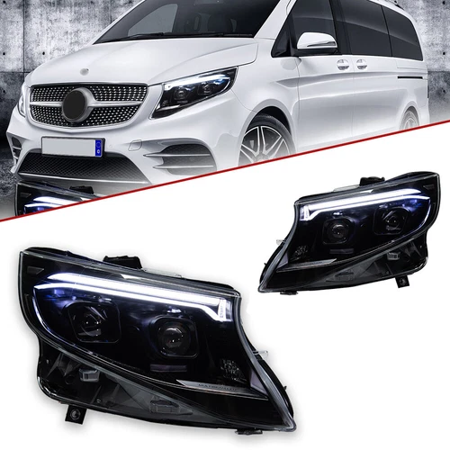 Par de faros delanteros LED para Mercedes Benz Clase V W447 Vito V220 V250 2015-23 - Imagen 14 de 14