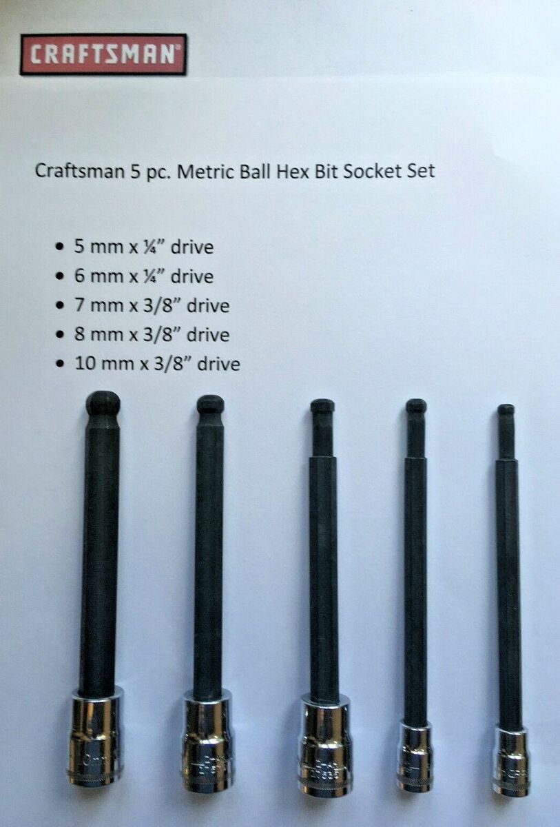 Craftsman 5mm Hex Bit Socket, 3/8 in. Drive, 6 Point Craftsman 5mm Hex Bit Socket, 3/8 in. Drive, 6 Point