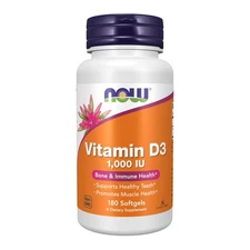 Now Vitamin D3 1000 Iu Chewable Softgels High Potency Strong Bones Immune Sup...