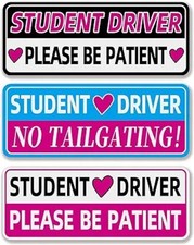 Magnet for Car, Colorful New Drivers Magnets, Please Be Patie Color: 3pcs-pink