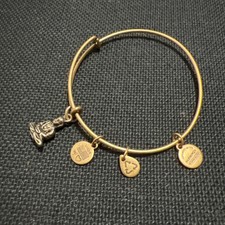 Pulsera Budda Alex and Ani Energy Tono Dorado 4 Dijes Talla 7