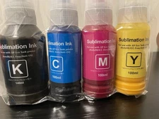 Hiipoo Sublimation Ink Refilled 4 Bottles New