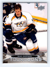 2011-12 Upper Deck YOUNG GUNS Blake Geoffrion Rookie Nashville Predators #224