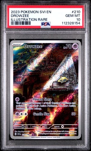 2023 POKEMON SVI EN-SCARLET & VIOLET ILLUSTRATION RARE #210 DROWZEE PSA 10