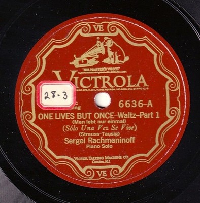 Rachmaninoff. Strauss-Tausig (Man lebt nur einmal). Vla 6636. NM(-)